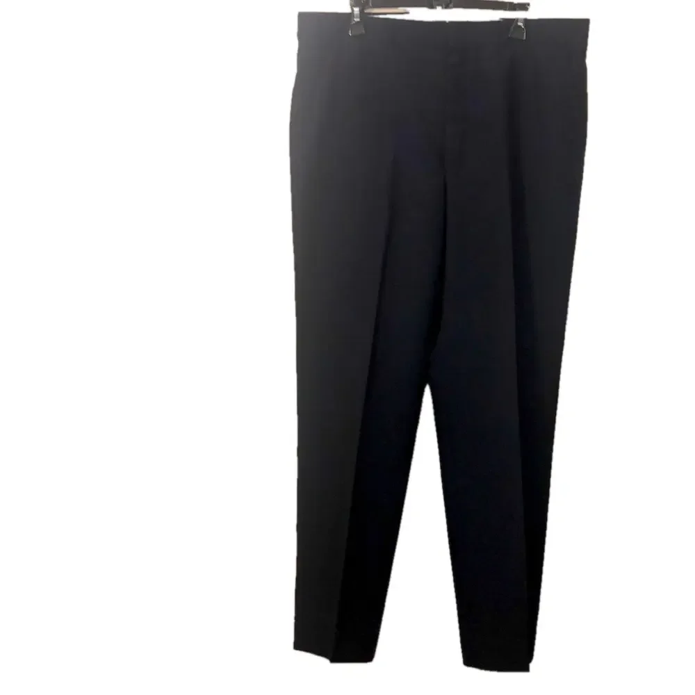 Vintage Mens Black Wool Blend Dress Pants 38 X 30 Adams Row Inseam 30